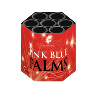 Pink Blue Palms Cake