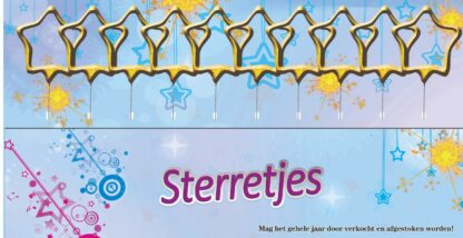 Vormsterretjes goud Hart / Ster 10st op kaart