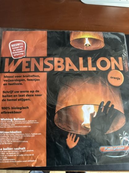 Wensballon Oranje zak 1st