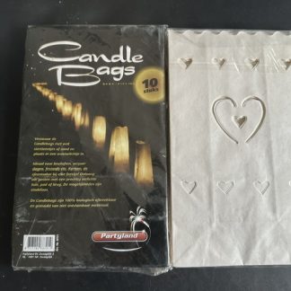 Candlebag Groot 10 st Hartjes decor