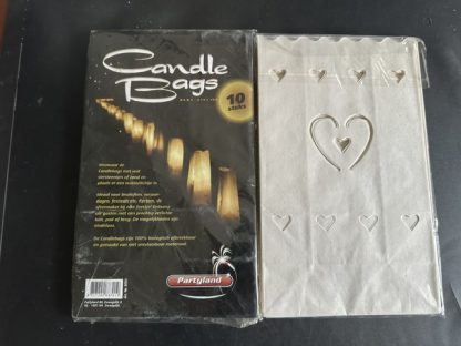 Candlebag Groot 10 st Hartjes decor