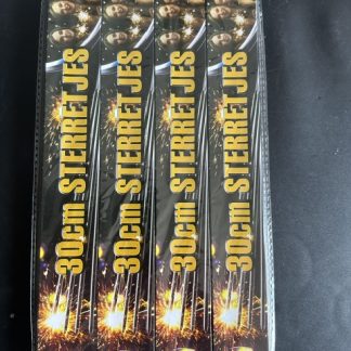 Sterretjes 30cm 3pak 4st in folie