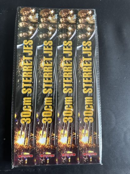 Sterretjes 30cm 4pak 4st in folie